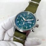 Copy IWC Pilot Spitfire 43mm Green Nylon Strap Watch Automatic